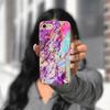 Electric Rainbow Marble iPhone Case