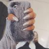 COZY FUR PHONE CASE GREY