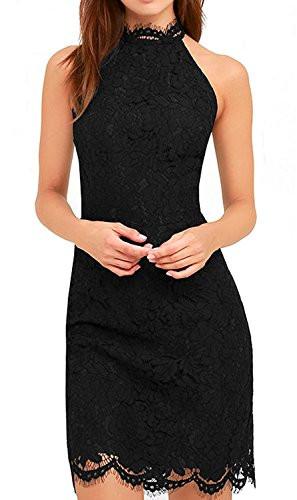 V’SHOW Women’s Cocktail Dress High Neck Lace Dresses for Special Occasions