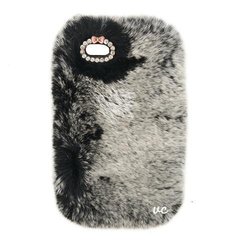 COZY FUR PHONE CASE GREY
